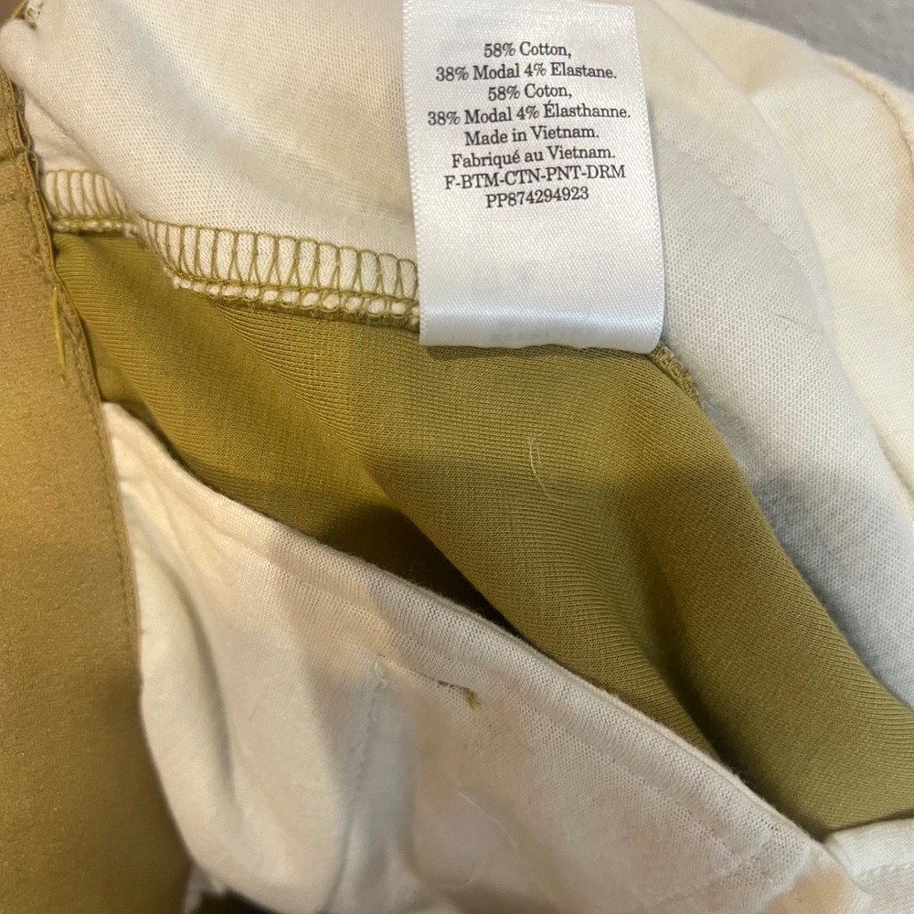 Everlane The Dream Pant Mustard Yellow Pintuck Tapered Elastic Waist Womens S - Picture 6 of 6